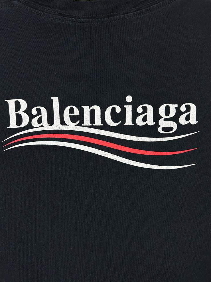 Balenciaga Campaign Logo Black Tee