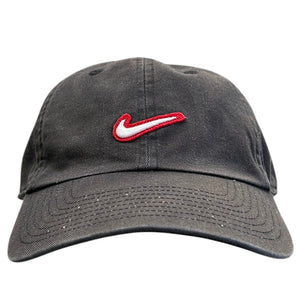 Vintage Nike Swoosh Black Strapback Hat