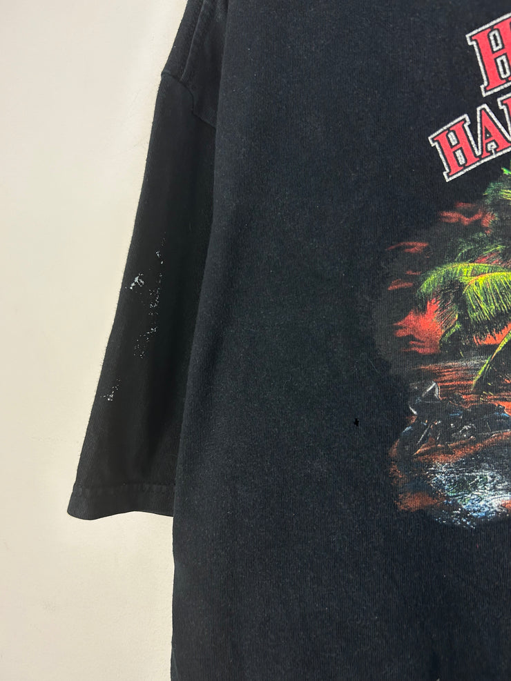 Vintage Y2K Harley Davidson Hawaii Black Tee