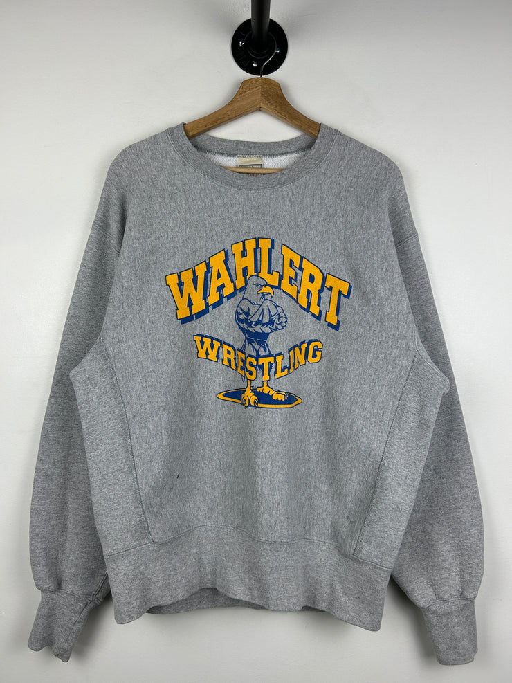 Vintage Lee Wathlert Wrestling Grey Crewneck
