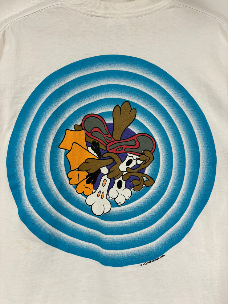 Vintage 1993 Looney Tunes Spiral White Tee