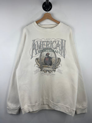 Vintage 90s American Sportsman Bird Pheasant Cream Crewneck