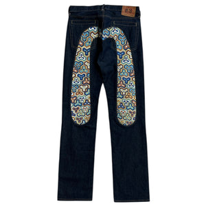 Evisu Daicock Kaleidoscope Blue Denim Jeans