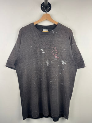 Vintage 90s EMS Thrashed Faded Black Tee
