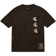 Travis Scott x Mitchell & Ness Michigan State Spartans Seal Brown Tee