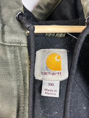 Vintage Y2K Carhartt Moss Green Active Hooded Jacket J130 MOS