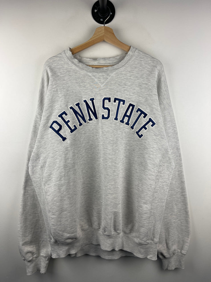 Vintage 90s Russell Athletic Penn State University Embroidered Grey Crewneck