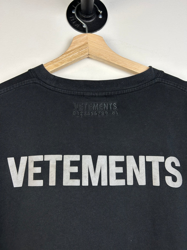 Vetements Earth Day Festival Black Tee