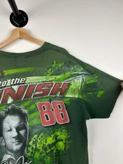 Vintage Nascar Chase Dale Earnhardt AMP All Over Print Green Tee