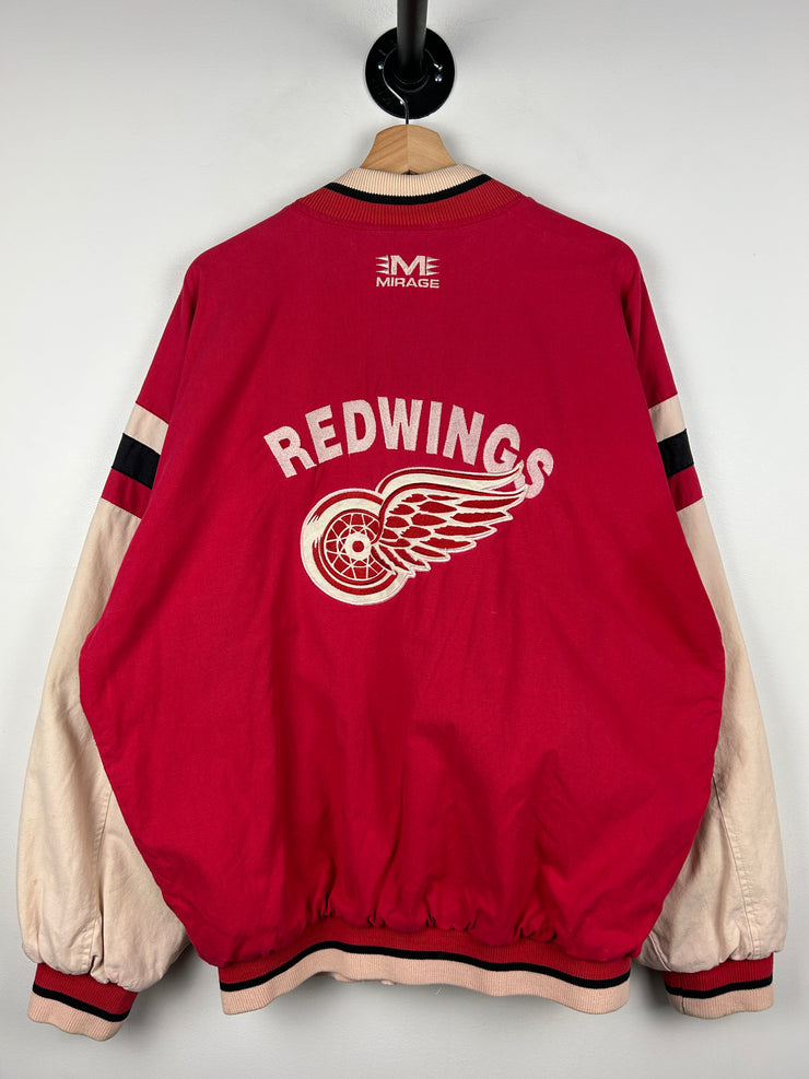 Vintage 90s NHL Mirage Detroit Red Wings Reversible Bomber Jacket