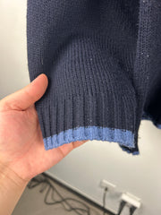 Vintage Y2K South Pole Navy & Baby Blue 3D Knit Sweater