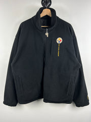 Vintage 90s NFL Pro Player Pittsburgh Steelers Fleece Black Reversible Jacket