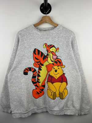 Vintage 90s Disney Winnie The Pooh Tigger Grey Crewneck