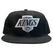 Vintage 90s NHL Annco Los Angeles Kings Plain Logo Spellout Wool Snapback Hat