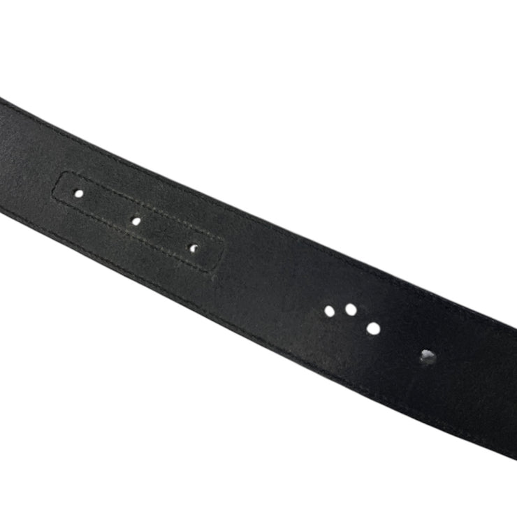 Gucci Plaque Black Leather Belt