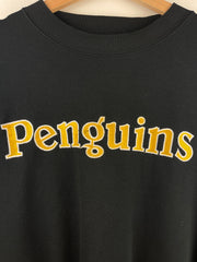 Vintage 90s NHL Starter Pittsburgh Penguins Embroidered Black Crewneck