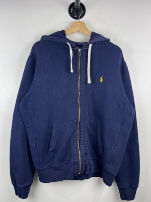 Vintage 90s Polo Ralph Lauren Navy Zip Up Hoodie