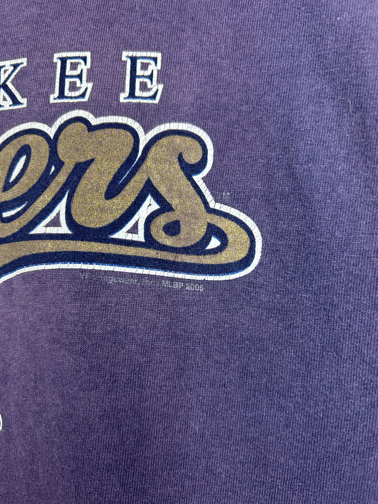 Vintage MLB Milwaukee Brewers Faded Navy Tee
