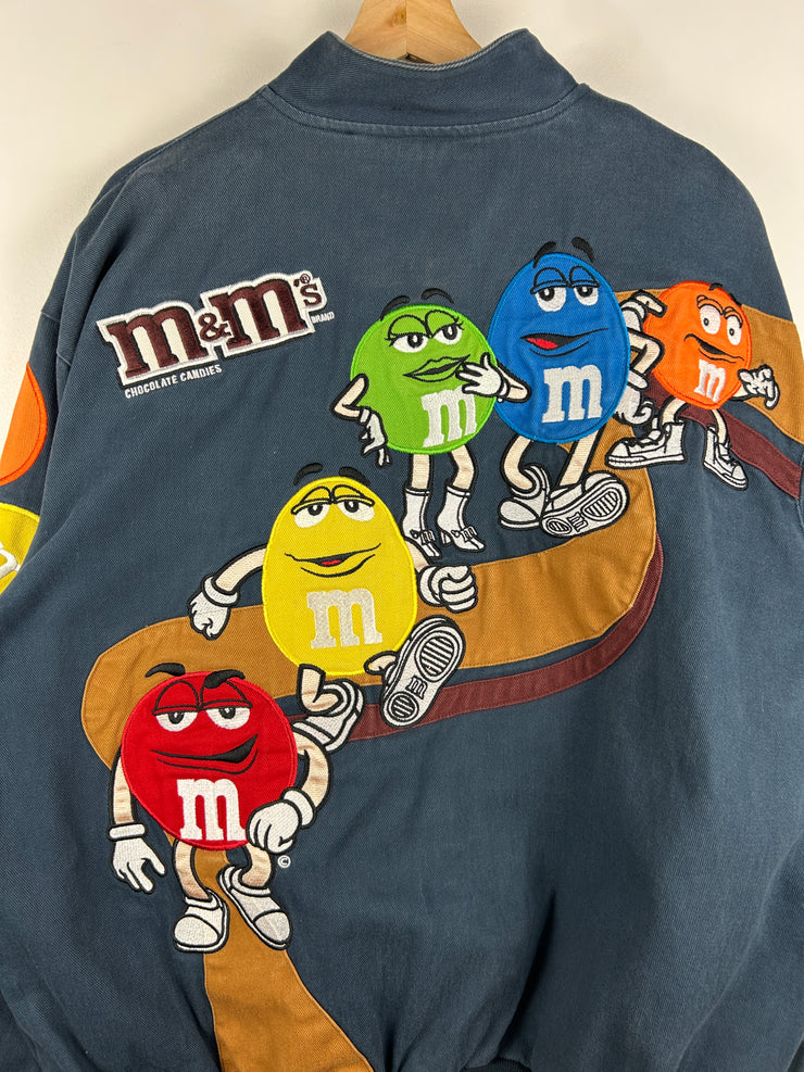 Vintage Nascar Jeff Hamilton M&M Navy Racing Jacket