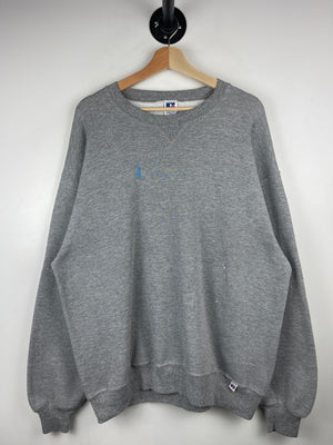 Vintage 90s Russell Athletic Blank Grey Crewneck