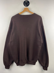 Vintage 90s Russell Athletic Blank Brown Crewneck