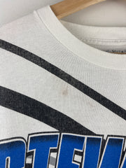 Vintage Nascar Tony Stewart Mobil 1 All Over Print White Tee