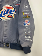 Vintage 90s Nascar Chase Miller Lite Faded Navy Racing Jacket