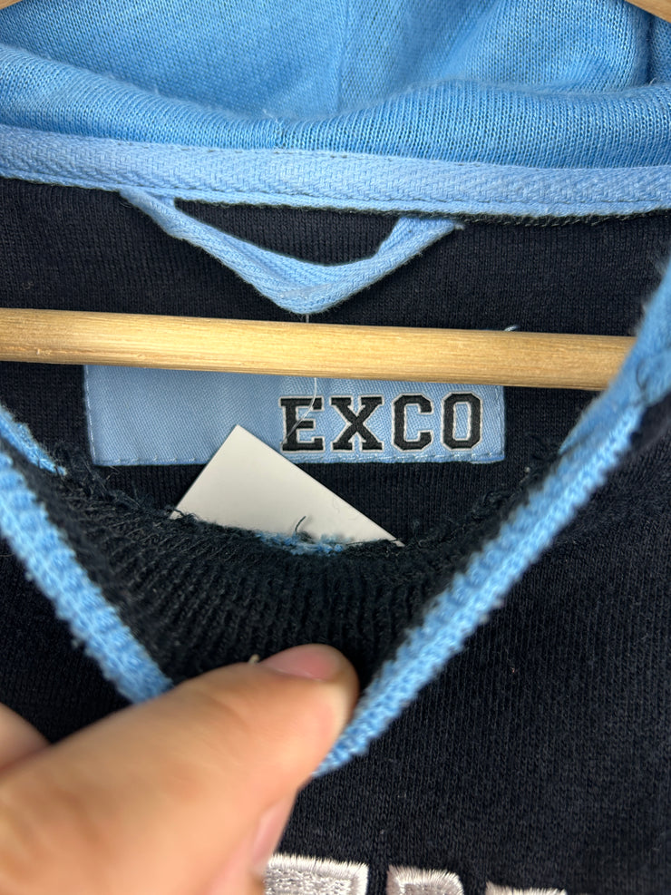 Vintage Y2K Exco Bulldog Black & Baby Blue Hoodie