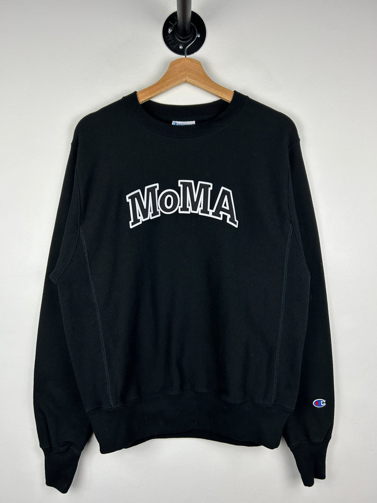 MoMa Champion Reverse Weave Black Crewneck