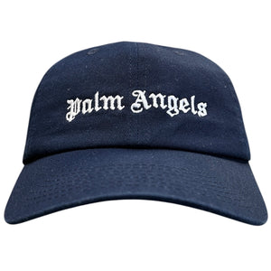 Palm Angels Embroidered Logo Navy Strapback Hat