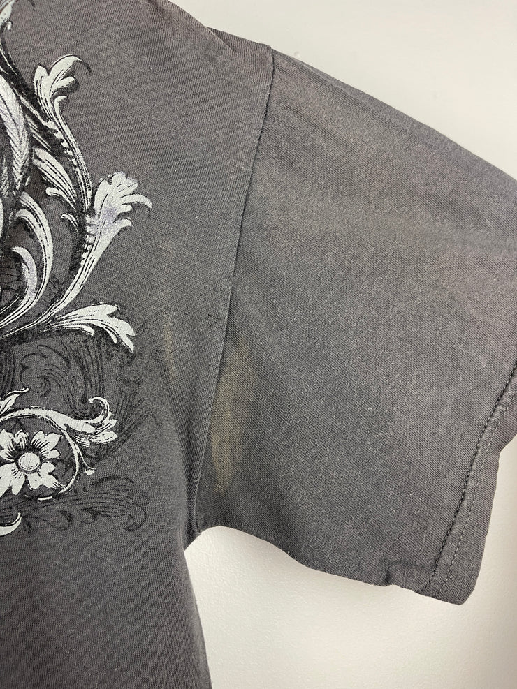 Vintage Y2K MMA Elite Skull Grey Tee