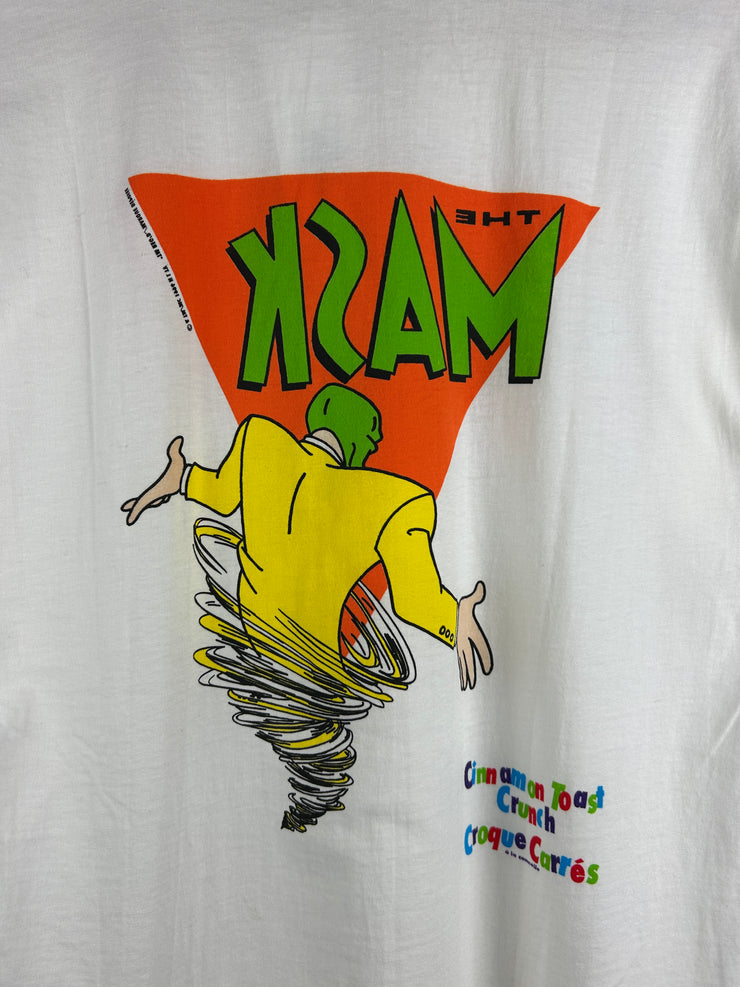 Vintage 90s The Mask Cinnamon Toast Crunch Movie Promo White Tee
