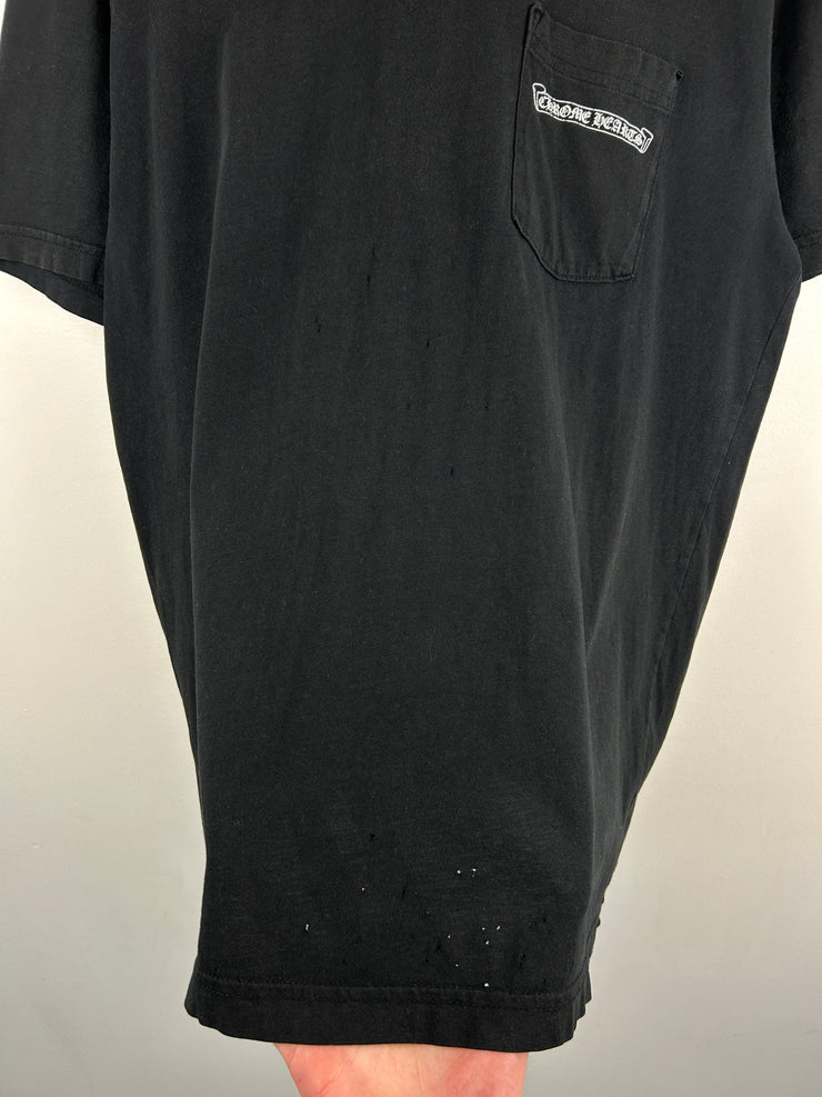 Chrome Hearts Shoulder Logo Spellout F*ck You Black Tee