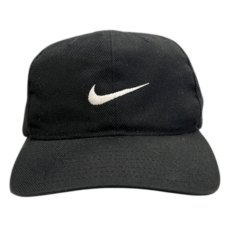 Vintage 90s Nike Swoosh Black Snapback Hat