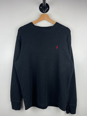 Vintage Polo Ralph Lauren Black Thermal Long Sleeve