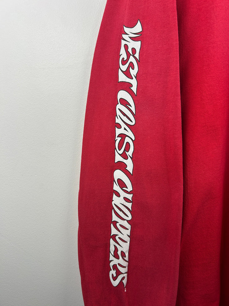 Vintage West Coast Choppers Long Beach Red Long Sleeve