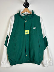 Vintage 90's Nike Challenge Court Green & White Windbreaker