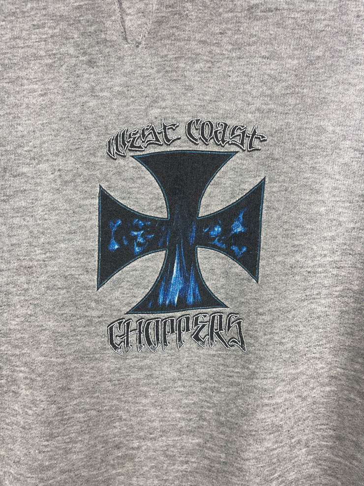 Vintage West Coast Choppers Choppers For Life Grey Hoodie