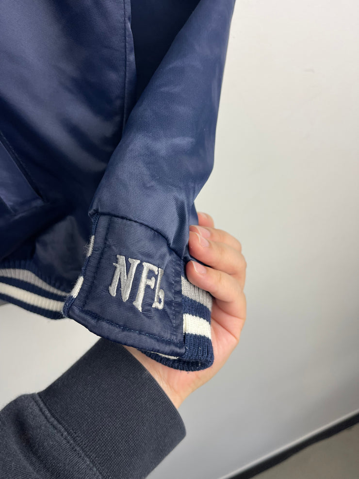 Vintage NFL Dallas Cowboys Navy & Grey Reversible Hooded Jacket