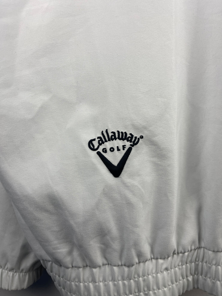 Vintage Callaway Golf White Pullover Quarter Zip Windbreaker