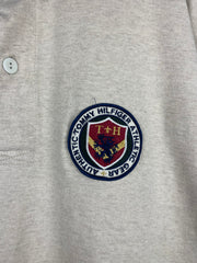Vintage 90s Tommy Hilfiger Authentic Gear Grey & Green Polo Rugby Long Sleeve