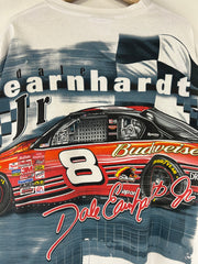 Vintage Nascar Dale Earnhardt Jr Budweiser AOP White Tee