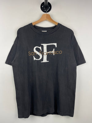 Vintage 90s San Francisco SF Faded Black Tee