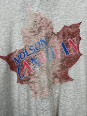 Vintage 90s Molson Canadian Leaf Grey Tee