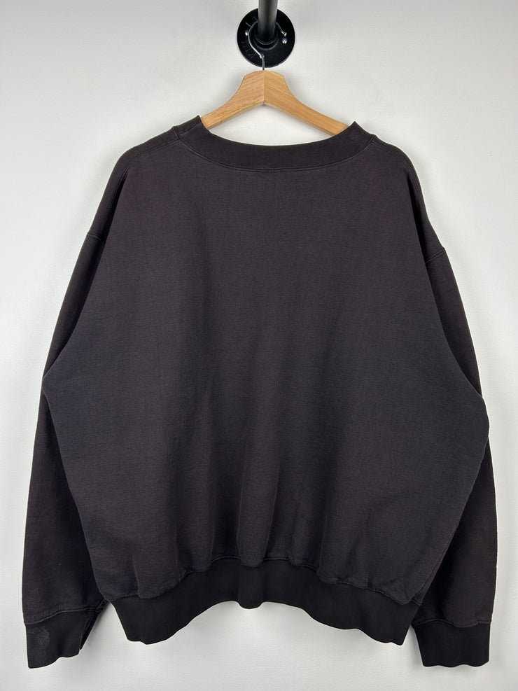 Vintage 90s Carhartt Embroidered Faded Black Crewneck