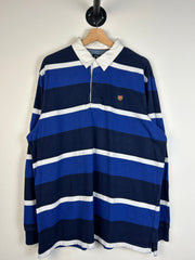 Vintage Y2K Chaps Navy Polo Rugby Long Sleeve