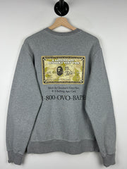 Bape X OVO FW21 Card Grey Crewneck