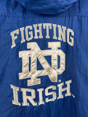 Vintage 90s Starter Notre Dame Fighting Irish Navy Pullover Hooded Jacket