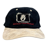 Vintage 90s African Lion Safari Velvet Strapback Hat