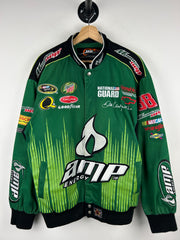 Vintage Nascar Jeff Hamilton Jr Nation Dale Jr AMP Energy Green Racing Jacket